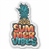 Summer Vibes Pineapple Vinyl Stickers (Voorkant)