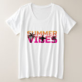Summer Vibes Plus Size Grote Maat T-shirt (Design voorkant)