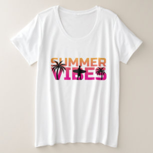 Summer Vibes Plus Size Grote Maat T-shirt