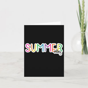 Summer Vibes Rainbow Design Sticker Kaart