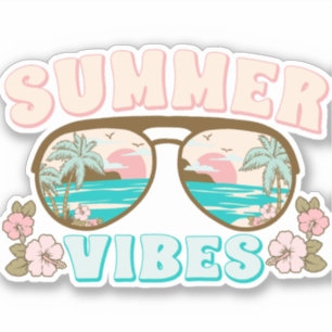Summer Vibes Retro Boho Sticker