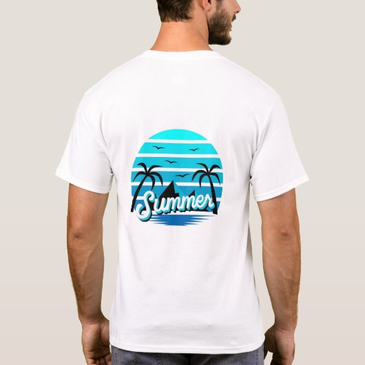 Summer Vibes Retro Design t-shirt design (Achterkant)