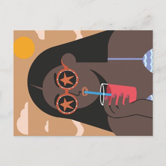 Summer Vibes - Retro Pop Art Briefkaart (Voorkant)