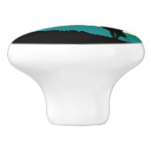 Summer Vibes Retro Silhouette Keramische Knop (Zijkant)