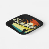 Summer Vibes Retro Silhouette Papieren Bordje (Gebogen)