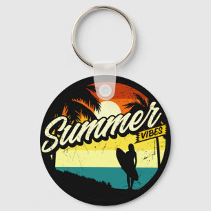 Summer Vibes Retro Silhouette Sleutelhanger
