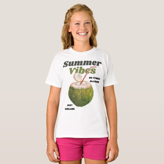 Summer Vibes Retro T-shirt (Voorkant volledig)