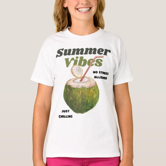 Summer Vibes Retro T-shirt (Voorkant)