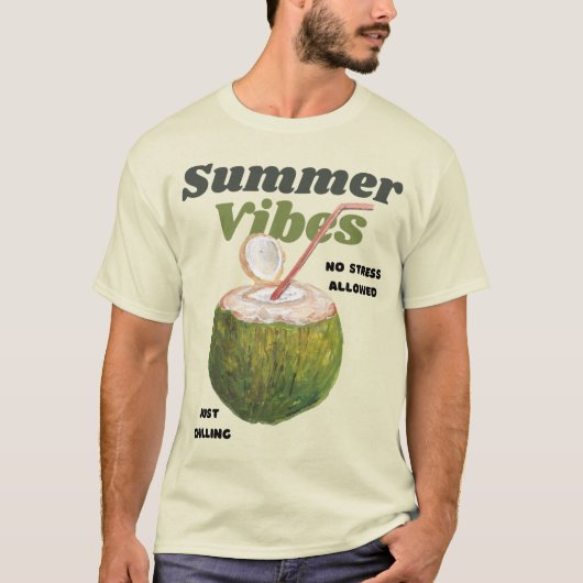 Summer Vibes Retro T-shirt (Voorkant)