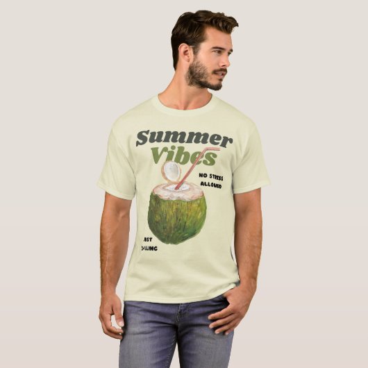 Summer Vibes Retro T-shirt (Voorkant volledig)