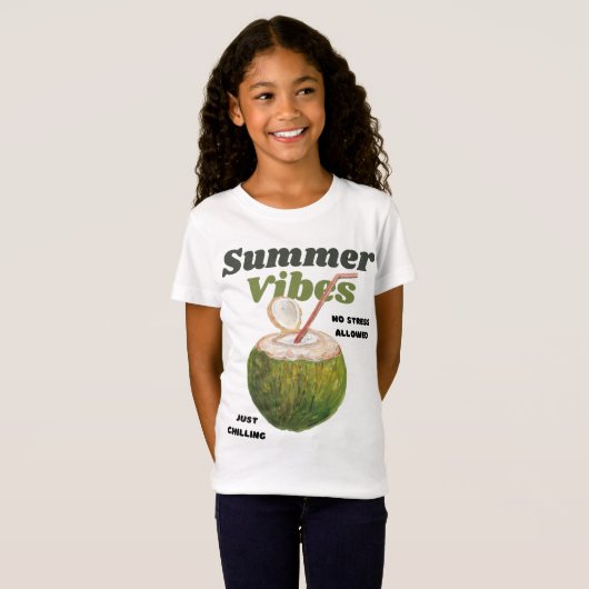 Summer Vibes Retro T-shirt (Voorkant volledig)