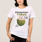 Summer Vibes Retro Tri-Blend Shirt (Voorkant)