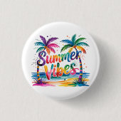 Summer Vibes Ronde Button 3,2 Cm (Voorkant)