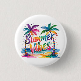 Summer Vibes Ronde Button 3,2 Cm