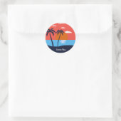 Summer Vibes Ronde Sticker (Tas)