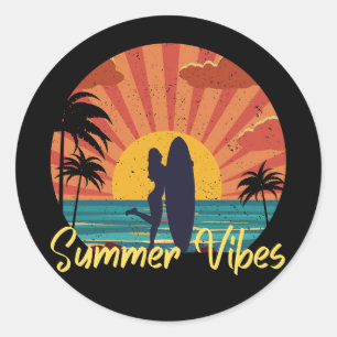 Summer Vibes Ronde Sticker