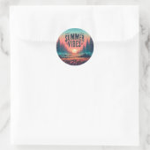 Summer Vibes Ronde Sticker (Tas)