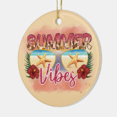 Summer Vibes | Starvissen | Kuststrand Keramisch Ornament (Links)