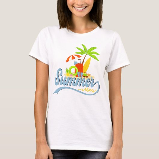 Summer Vibes - Strand Vrouwen T-shirt (Voorkant)