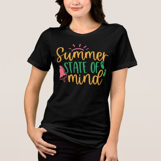 Summer Vibes "Summer State of Mind" Tri-Blend Shirt (Voorkant)
