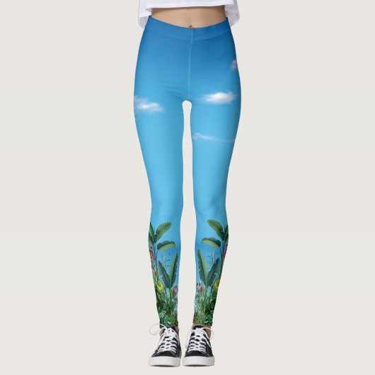 Summer Vibes | Summer Vibes | Summer Greenery Leggings (Voorkant)