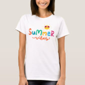 Summer Vibes Sun Dames T-shirt (Voorkant)