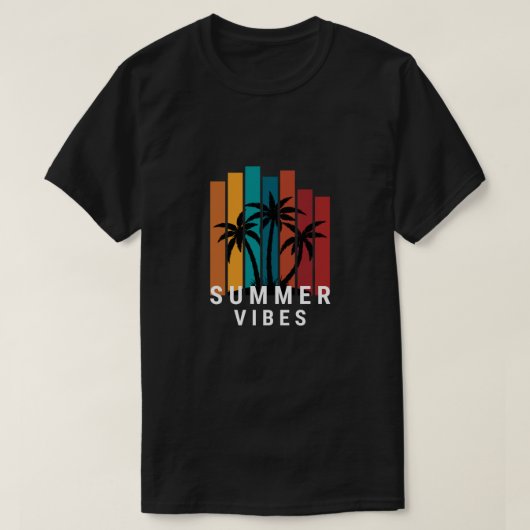Summer Vibes Sunset Beach Men's T-Shirt | (Design voorkant)