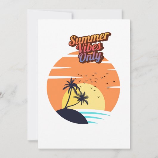 Summer vibes sunset kaart (Voorkant)