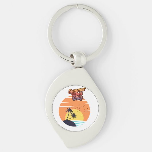 Summer vibes sunset sleutelhanger (Voorkant)