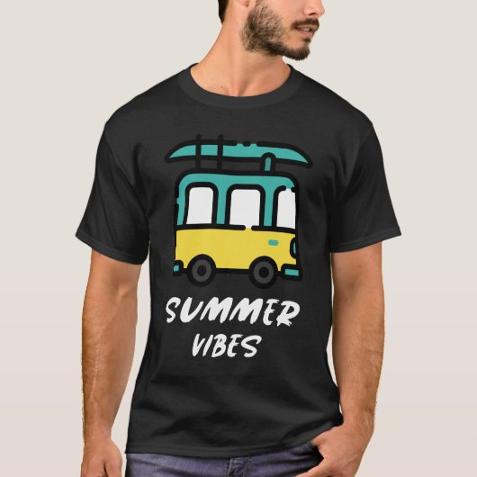 Summer Vibes Surf Van T-shirt (Voorkant)