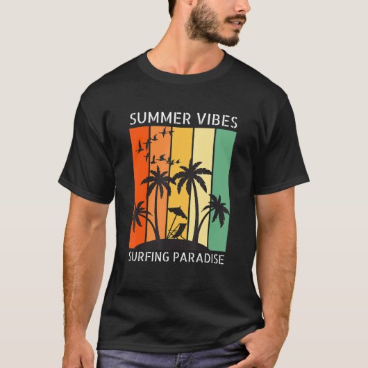 Summer Vibes Surfing Paradise Summer T-shirt (Voorkant)
