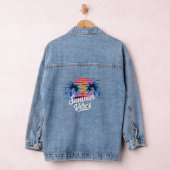 Summer Vibes Synthwave T-shirt – Neon Palm Tree Denim Jacket (Hangar)