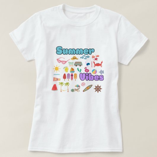 Summer Vibes T-shirt (Design voorkant)