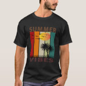 Summer Vibes T-Shirt Design met palmbomen (Voorkant)
