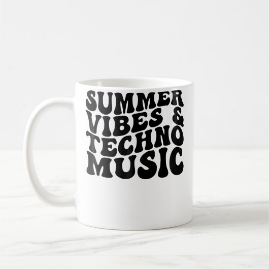 Summer Vibes Techno Music Edm Rave Beach Koffiemok (Links)