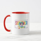 SUMMER Vibes Tie-Dye Rainbow Coffee Mug Bold Mok (Links)