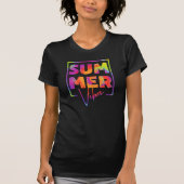 Summer Vibes Tie Dye Summer Vacation Funny Summer T-shirt (Voorkant)