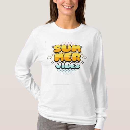 Summer Vibes Trend T-shirt (Voorkant)