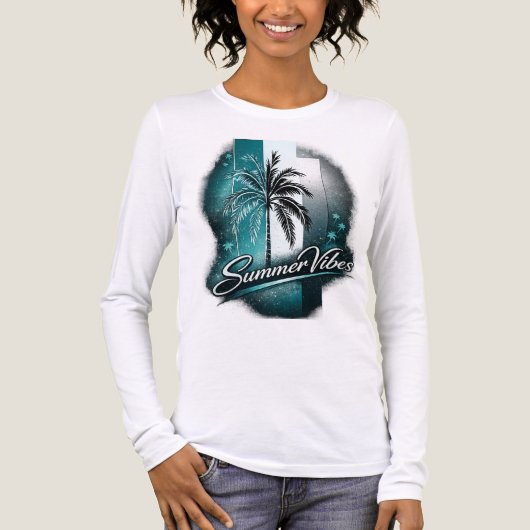 Summer Vibes Tri-Blend Shirt (Voorkant volledig)