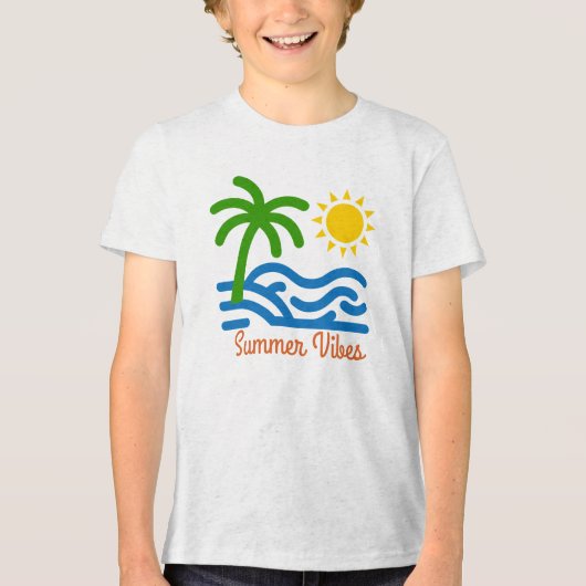 Summer Vibes Tri-Blend Shirt (Voorkant)