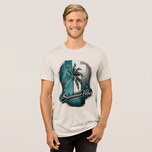 Summer Vibes Tri-Blend Shirt (Voorkant volledig)