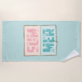 Summer Vibes Tropical Beach Retro  Strandlaken (Voorkant)