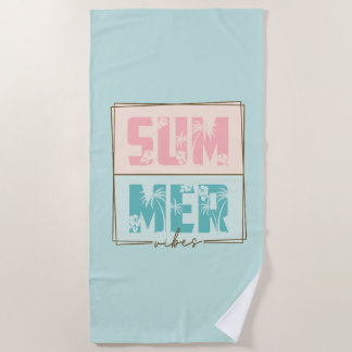 Summer Vibes Tropical Beach Retro  Strandlaken