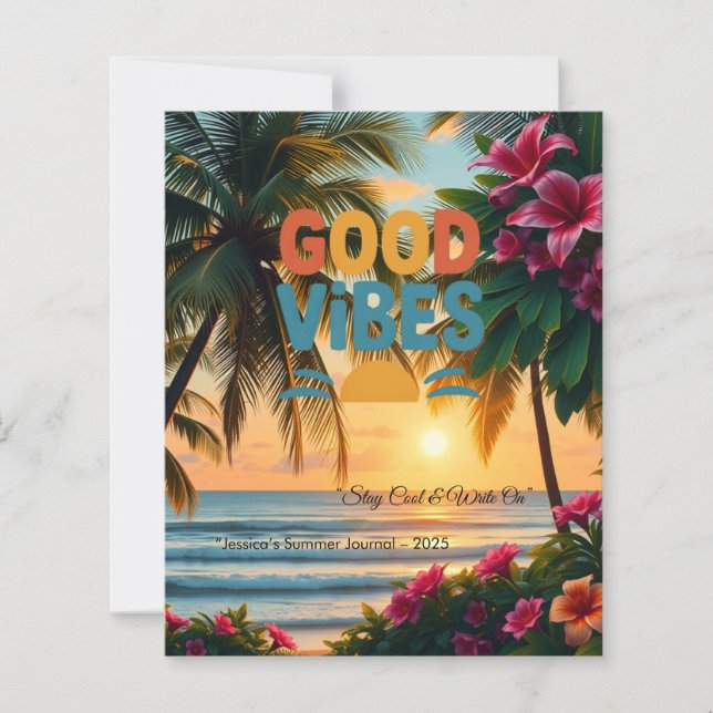 Summer Vibes Tropical Notitieboek (Voorkant)