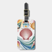Summer Vibes Tropical Notitieboek Bagagelabel (Voorkant verticaal)
