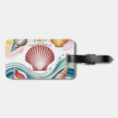 Summer Vibes Tropical Notitieboek Bagagelabel (Achterkant horizontaal)