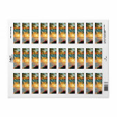 Summer Vibes Tropical Notitieboek Etiket (Full Sheet)