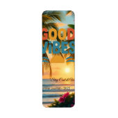 Summer Vibes Tropical Notitieboek Etiket (Voorkant)