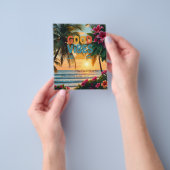 Summer Vibes Tropical Notitieboek Flyer (Hand)