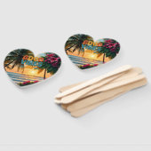 Summer Vibes Tropical Notitieboek Handwaaier (Niet-gemonteerd)
